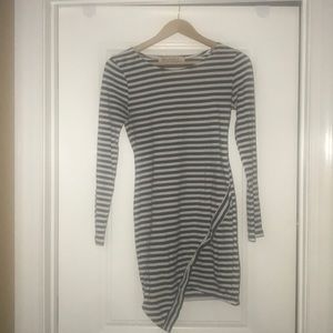 Striped long sleeve mini